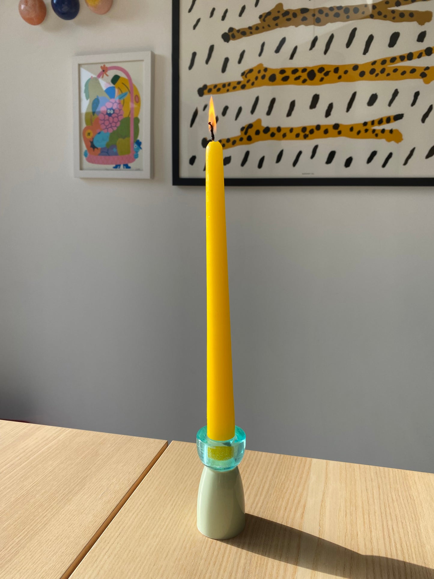 Shaker Candle Holder Turquoise