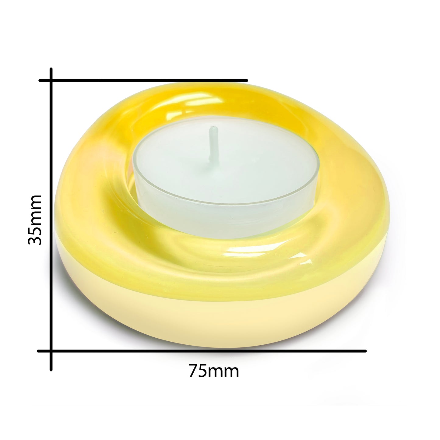 Sweetie Glo 1 Tealight Holder Yellow