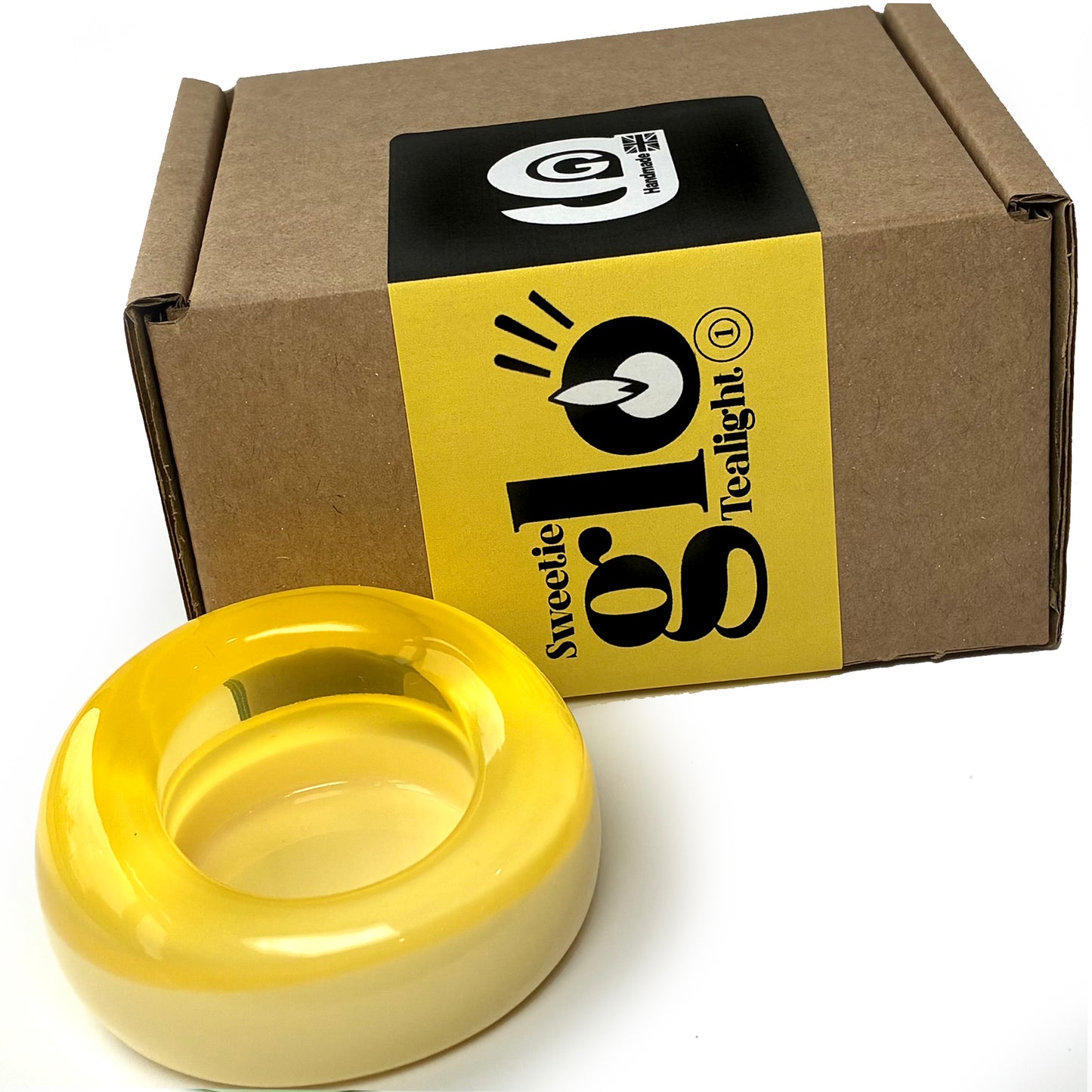 Sweetie Glo 1 Tealight Holder Yellow