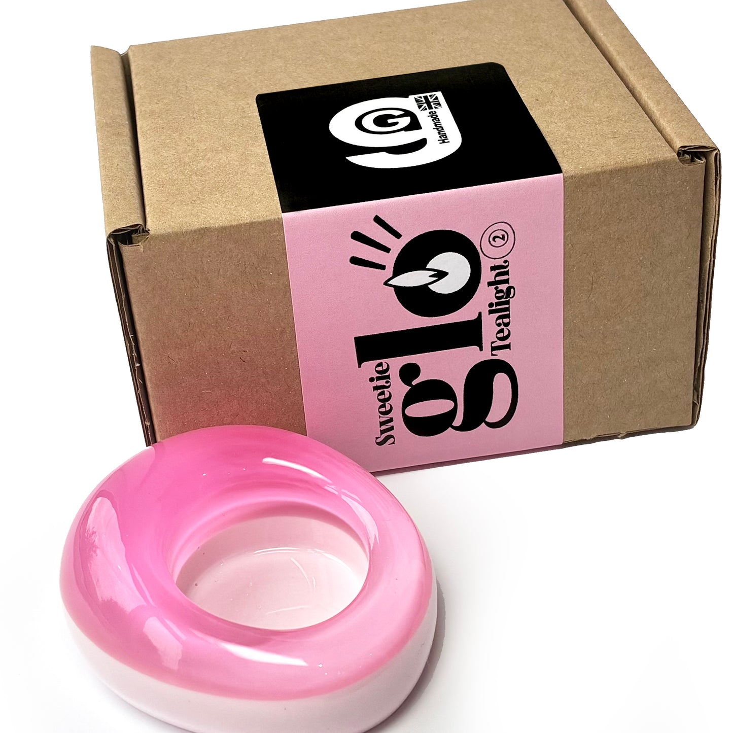 Sweetie Glo 2 Tealight Holder Pink