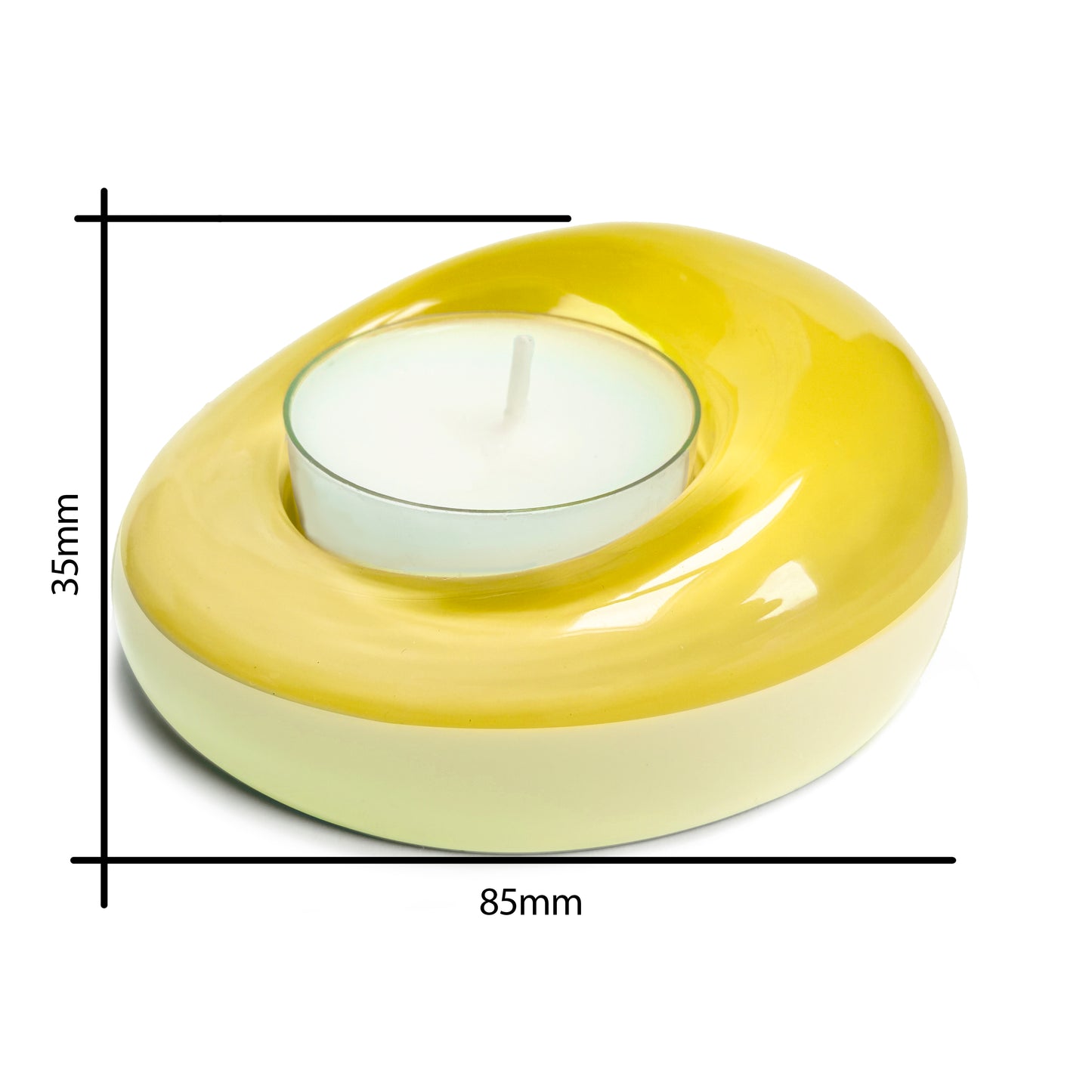 Sweetie Glo 2 Tealight Holder Yellow