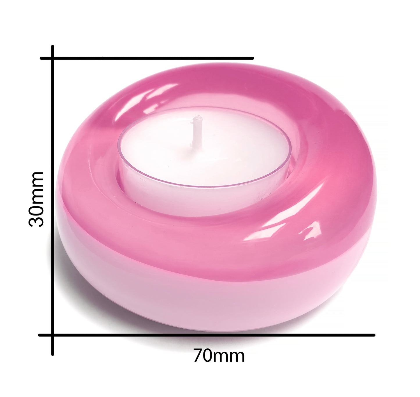 Sweetie Glo 3 Tealight Holder Pink