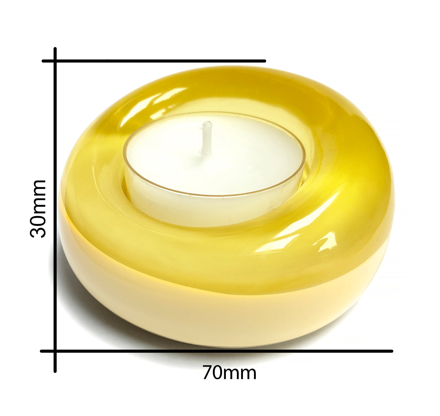 Sweetie Glo 3 Tealight Holder Yellow