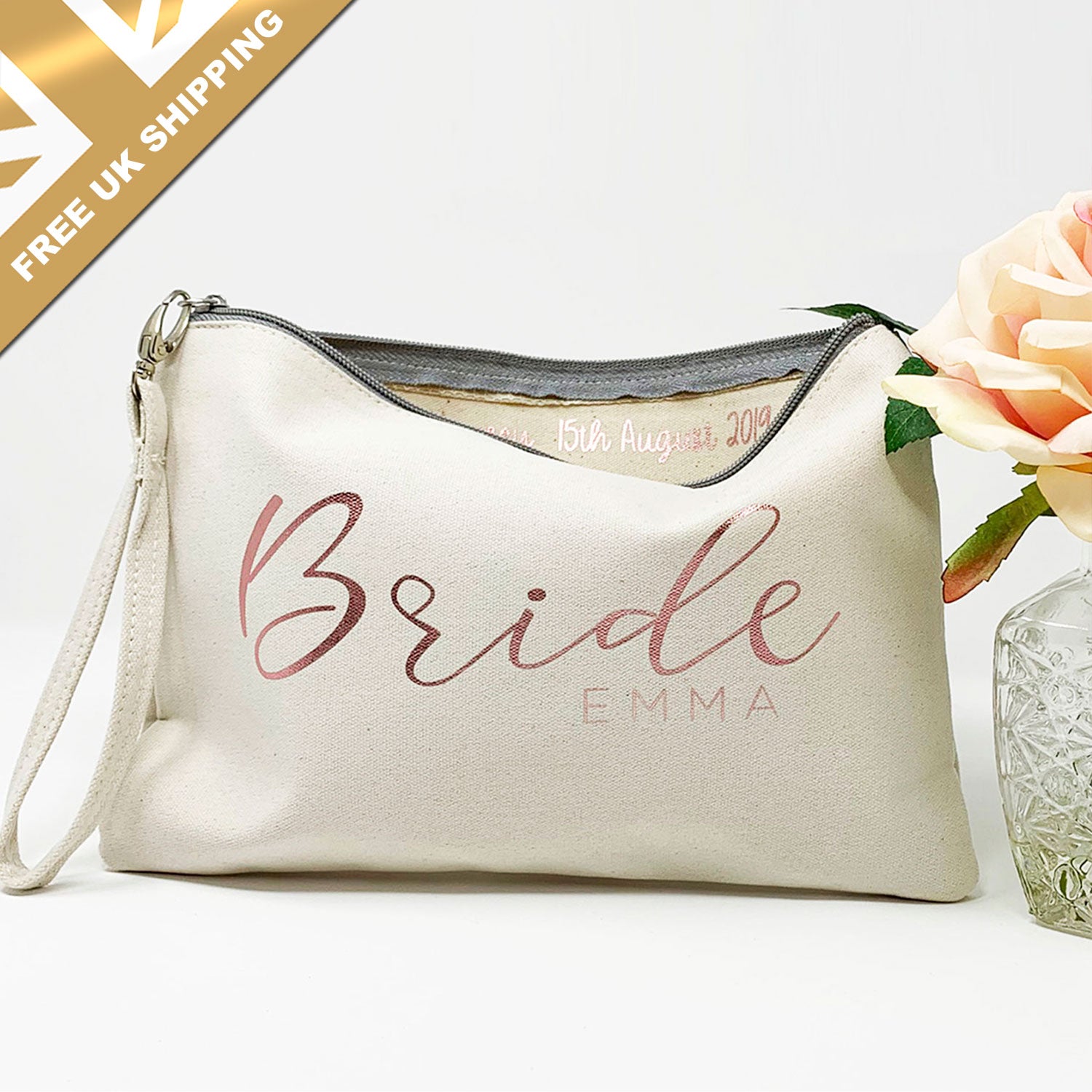 Personalised Bridesmaid Make Up Bag