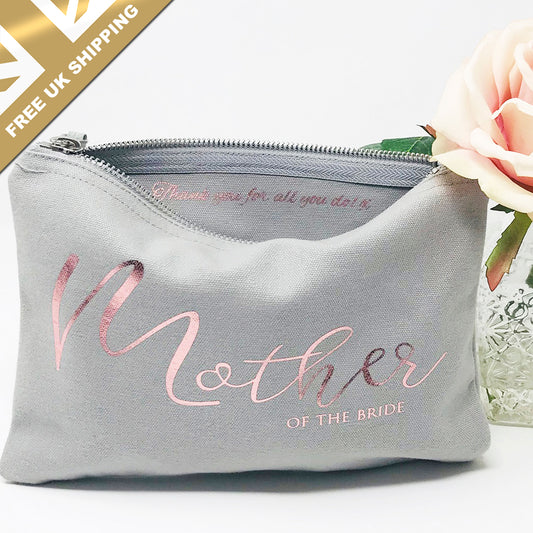 Personalised Mother of the Bride Cosmetic Bag - FREE UK SHIPPING