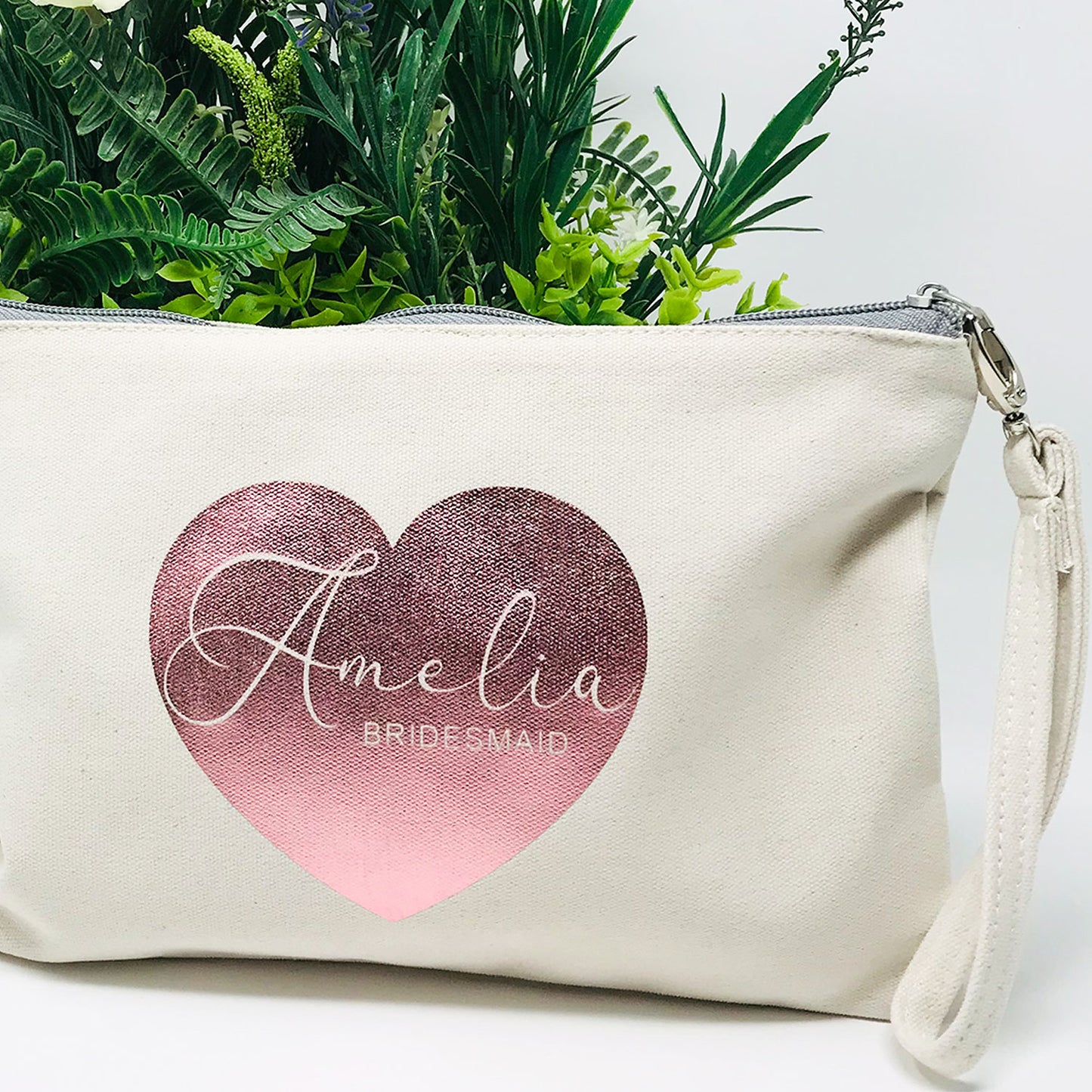 Personalised Bridesmaid Makeup Bag - FREE UK SHIPPING