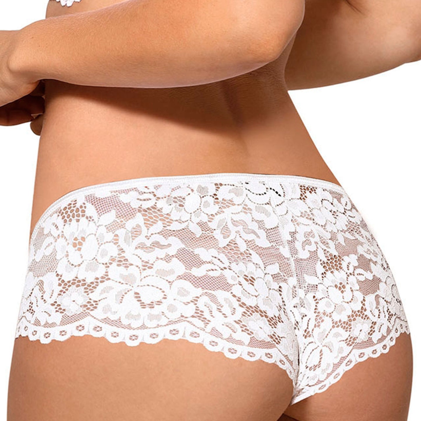 Personalised White Bride Briefs with Lace Back - FREE UK SHIPPING