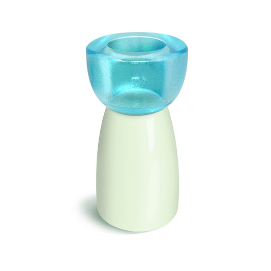 Pulley Candlestick  Turquoise