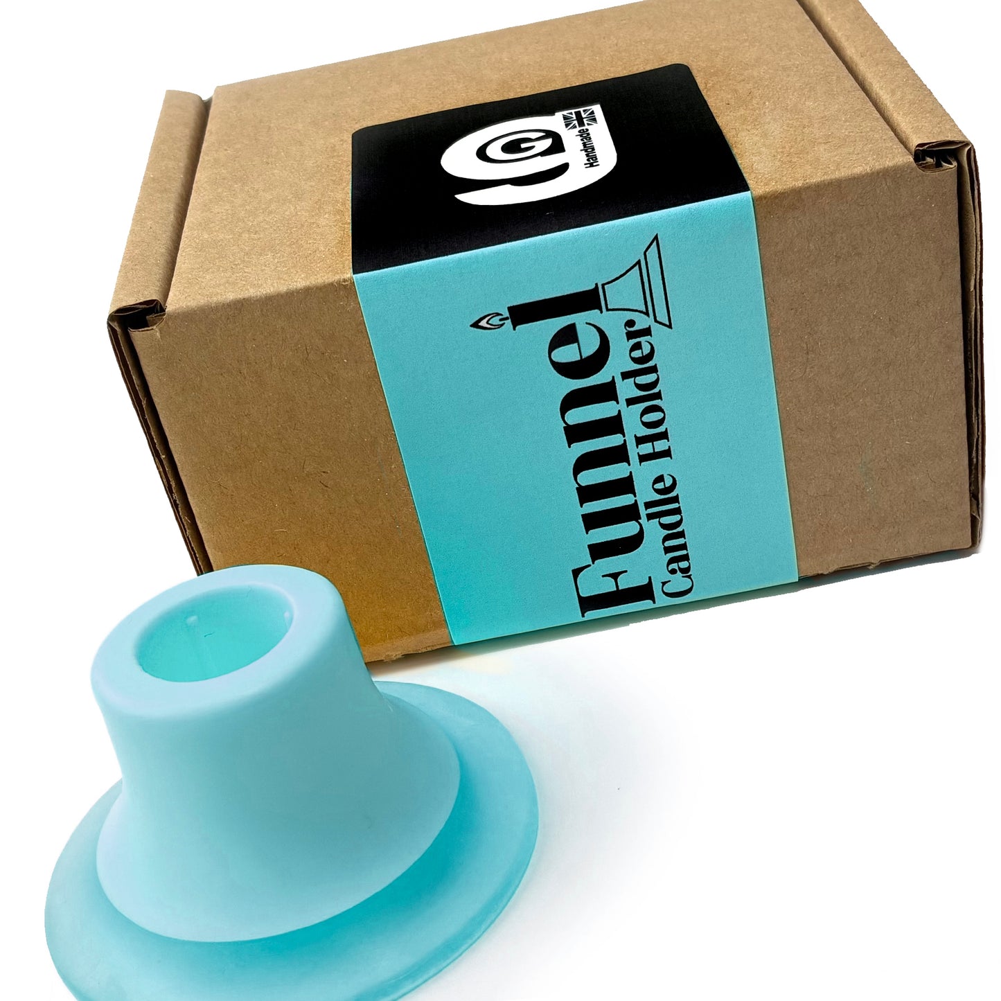 Funnel Candle Holder Turquoise