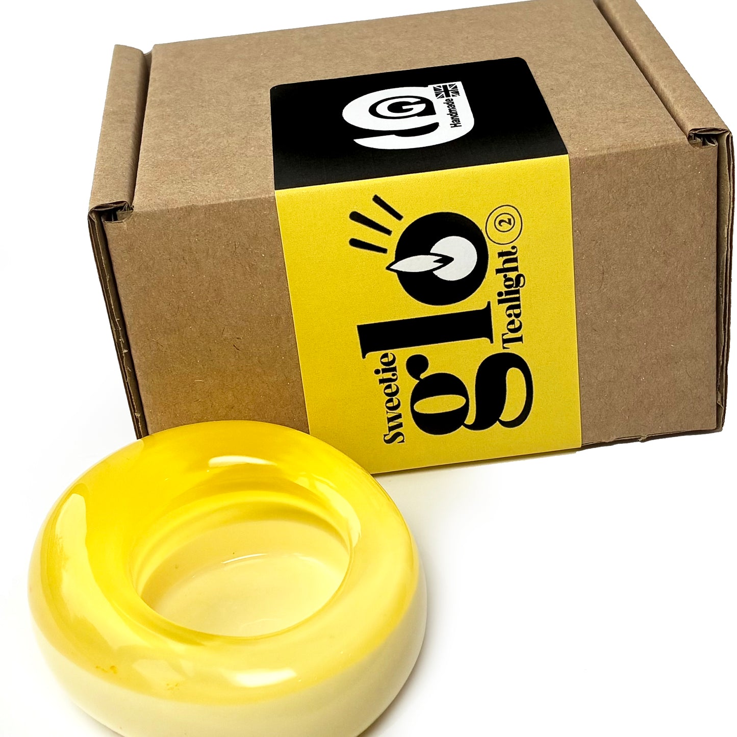 Sweetie Glo 2 Tealight Holder Yellow