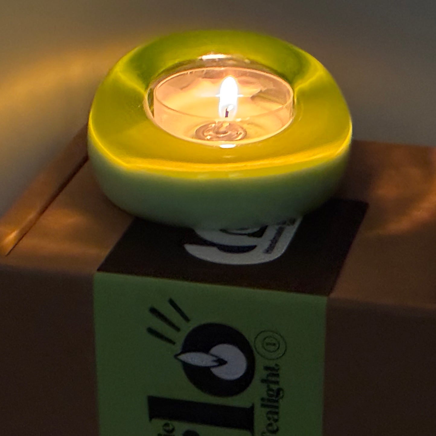 Sweetie Glo 1 Tealight Holder Lime Box
