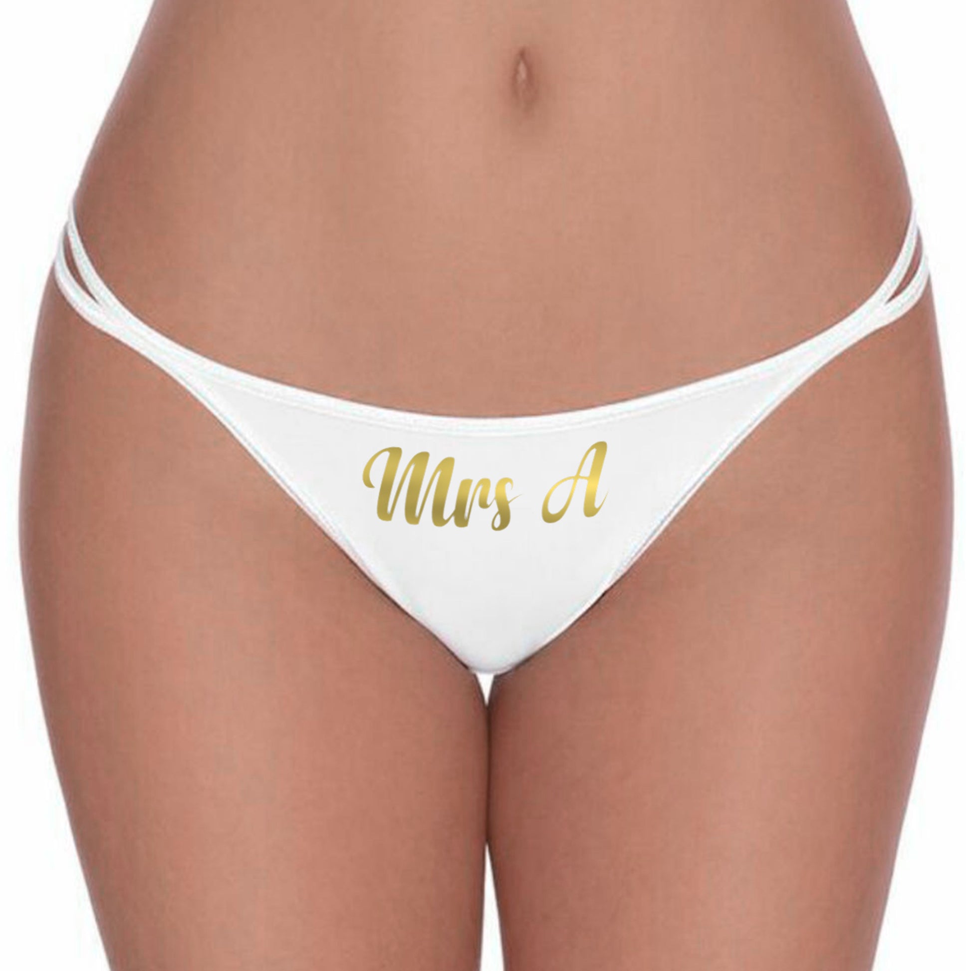 Personalised Thong, White Thong