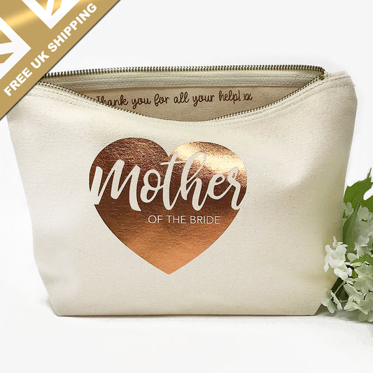 Personalised Mother of the Bride Makeup Bag - FREE UK SHIPPING