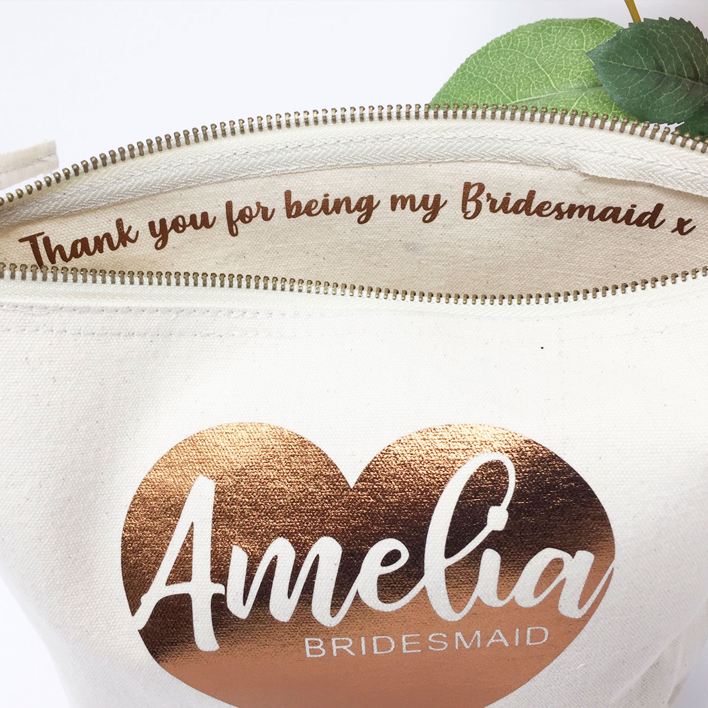 Personalised Bridesmaid Cosmetic Bag - FREE UK SHIPPING