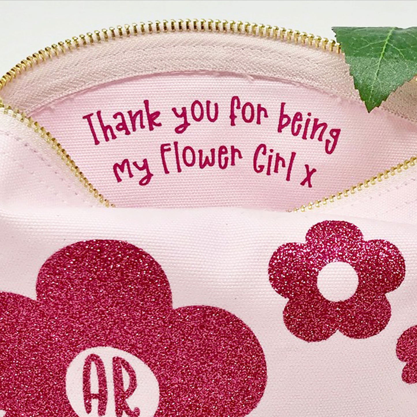 Personalised Flower Girl Cosmetic Bag - FREE UK SHIPPING