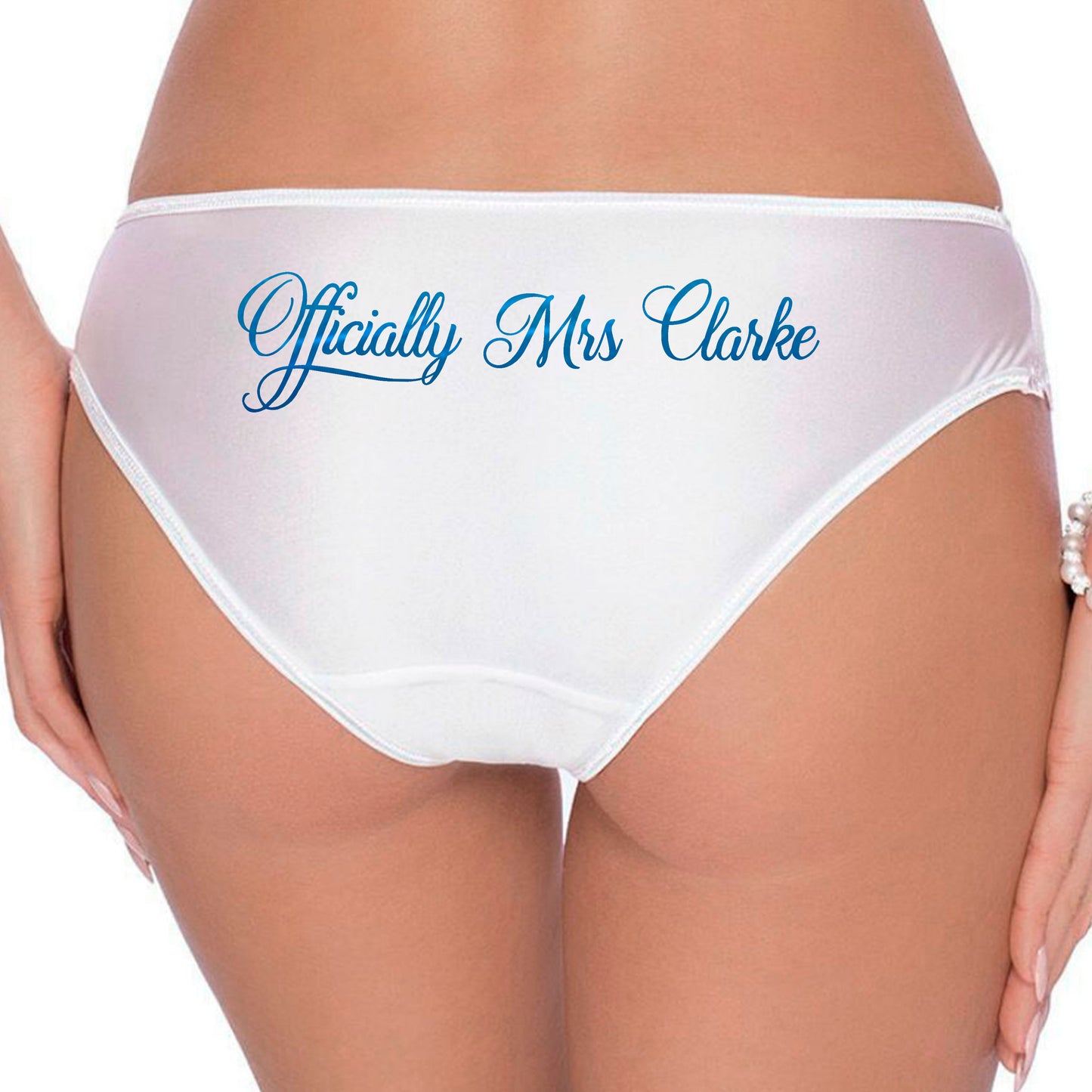 Personalised White Bride Briefs - FREE UK SHIPPING